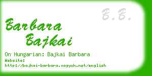 barbara bajkai business card